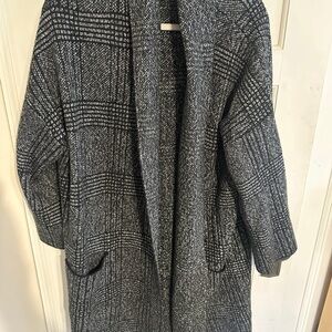 Love Token | Charcoal Tweed Cardigan Coat